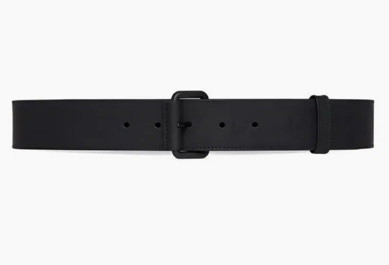 Gucci GG Rubber-Effect Belt — Black Leather — Style 771297 (Size 85)