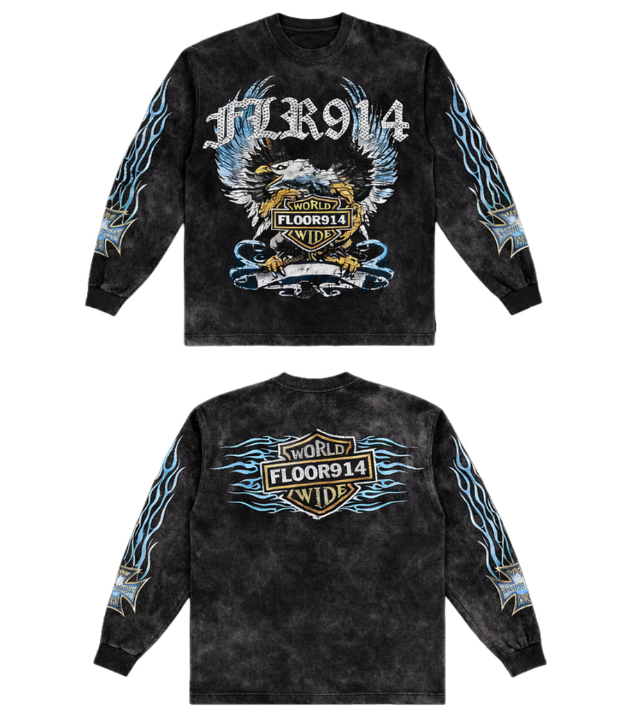 FLOOR914 Skystricker Long Sleeve - Black Wash