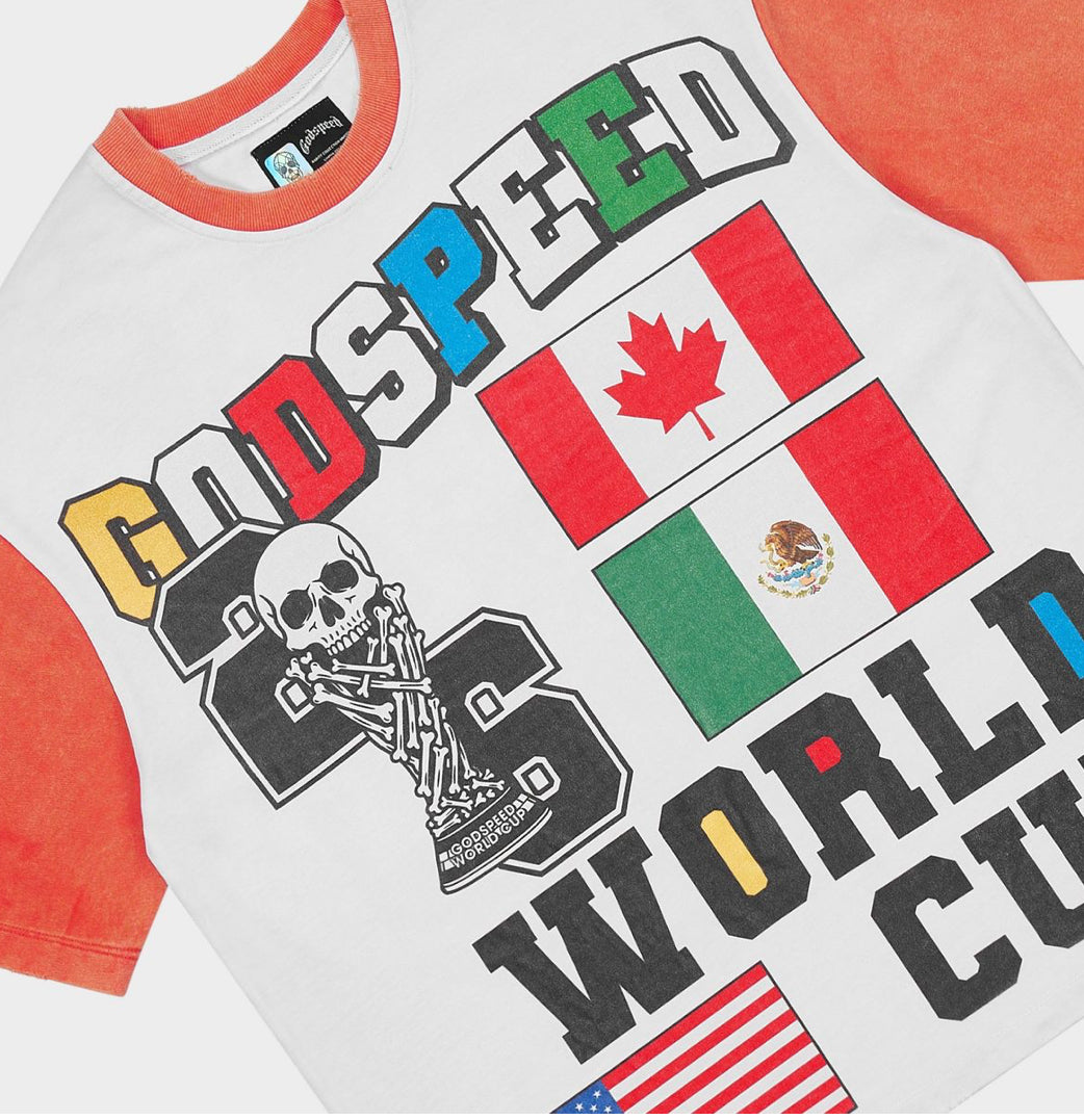 Godspeed GSWC Vintage '26 World Cup Tee in White/Red - detail