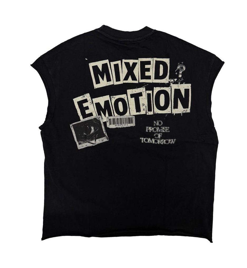 Mixed Emotion 'Newspaper' Sleeveless Tee