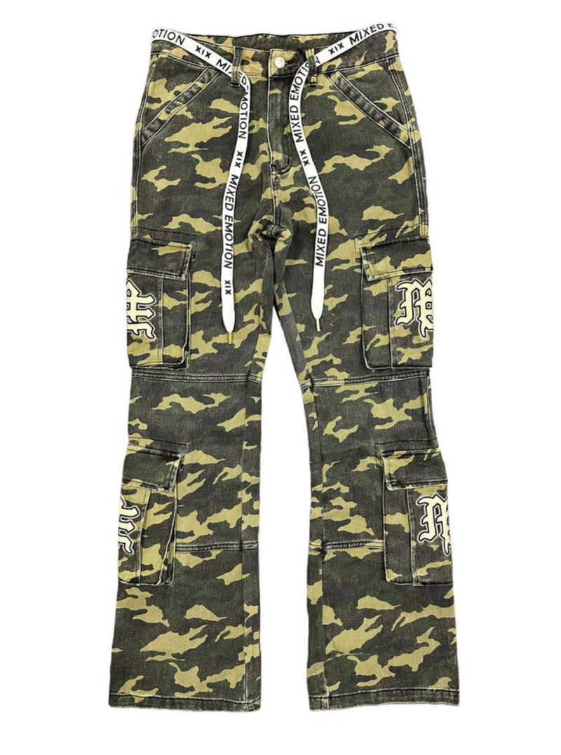 Mixed Emotion 'ME' Camo Cargo Pants