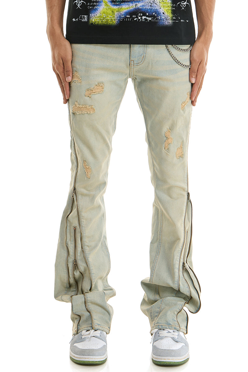 KND4847 Blue | KDNK Double Zipper Jeans