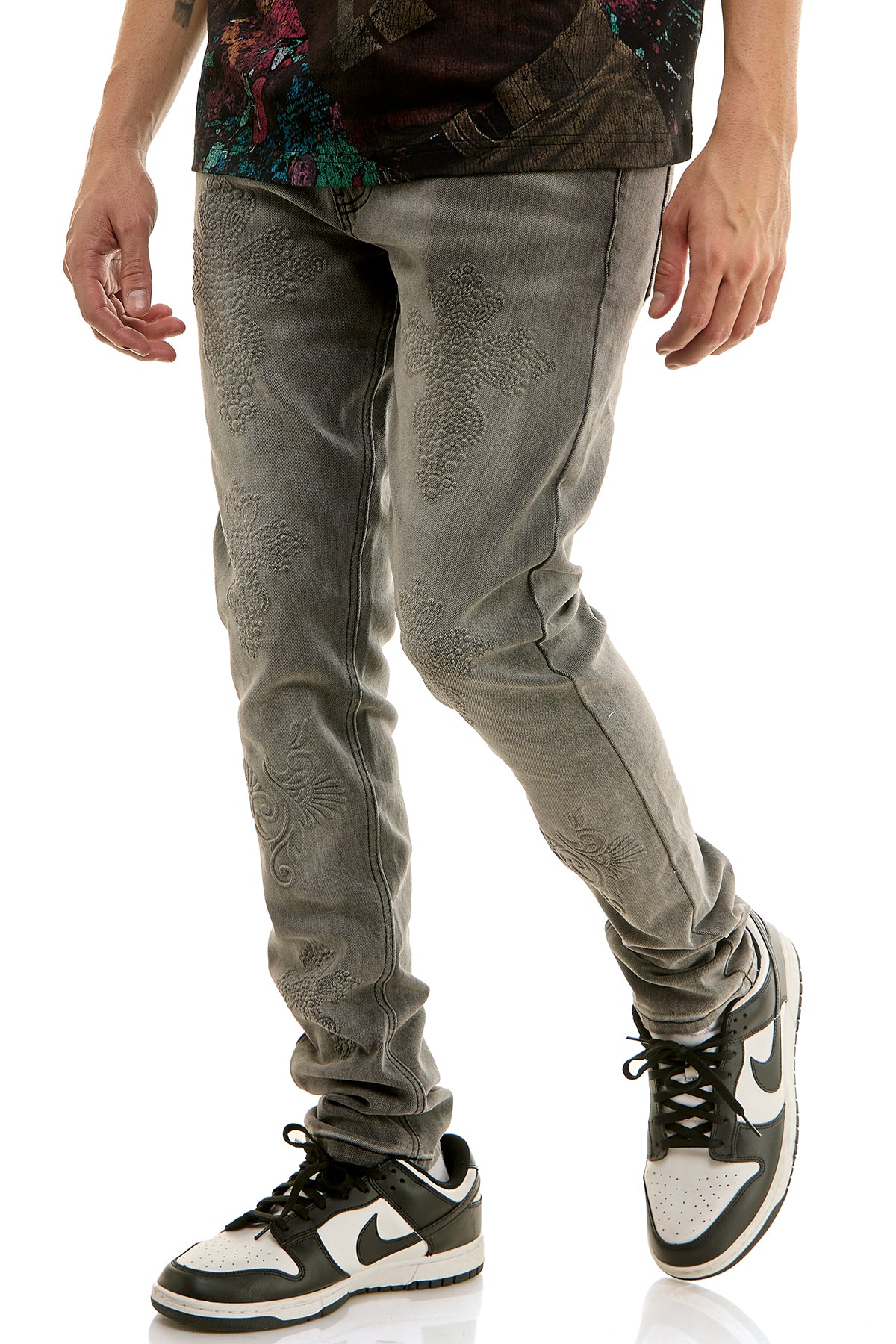 KND4962 Grey | KDNK Embossed Jeans
