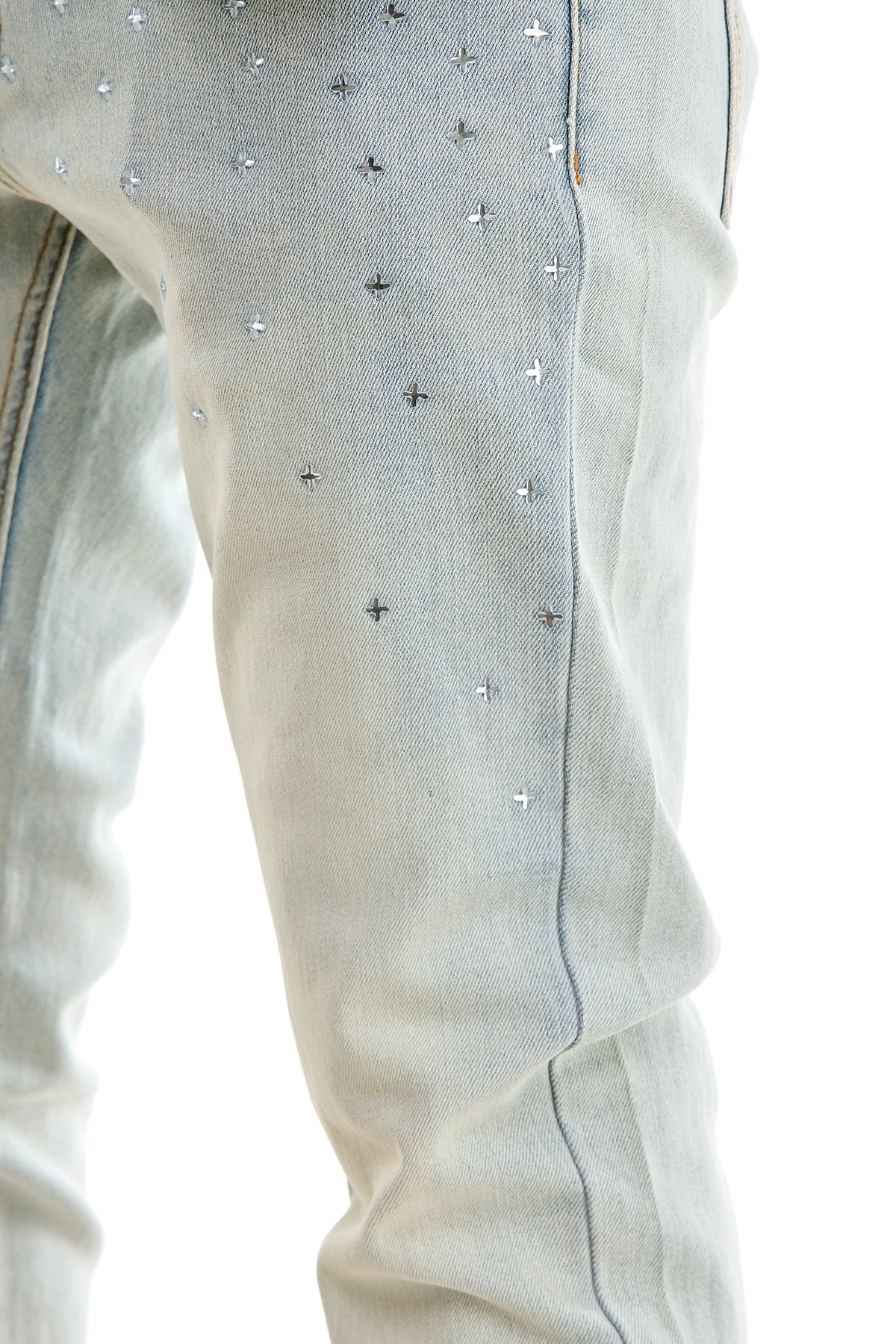 KND4974 Lt.Blue | KDNK Patterned Studs Jeans