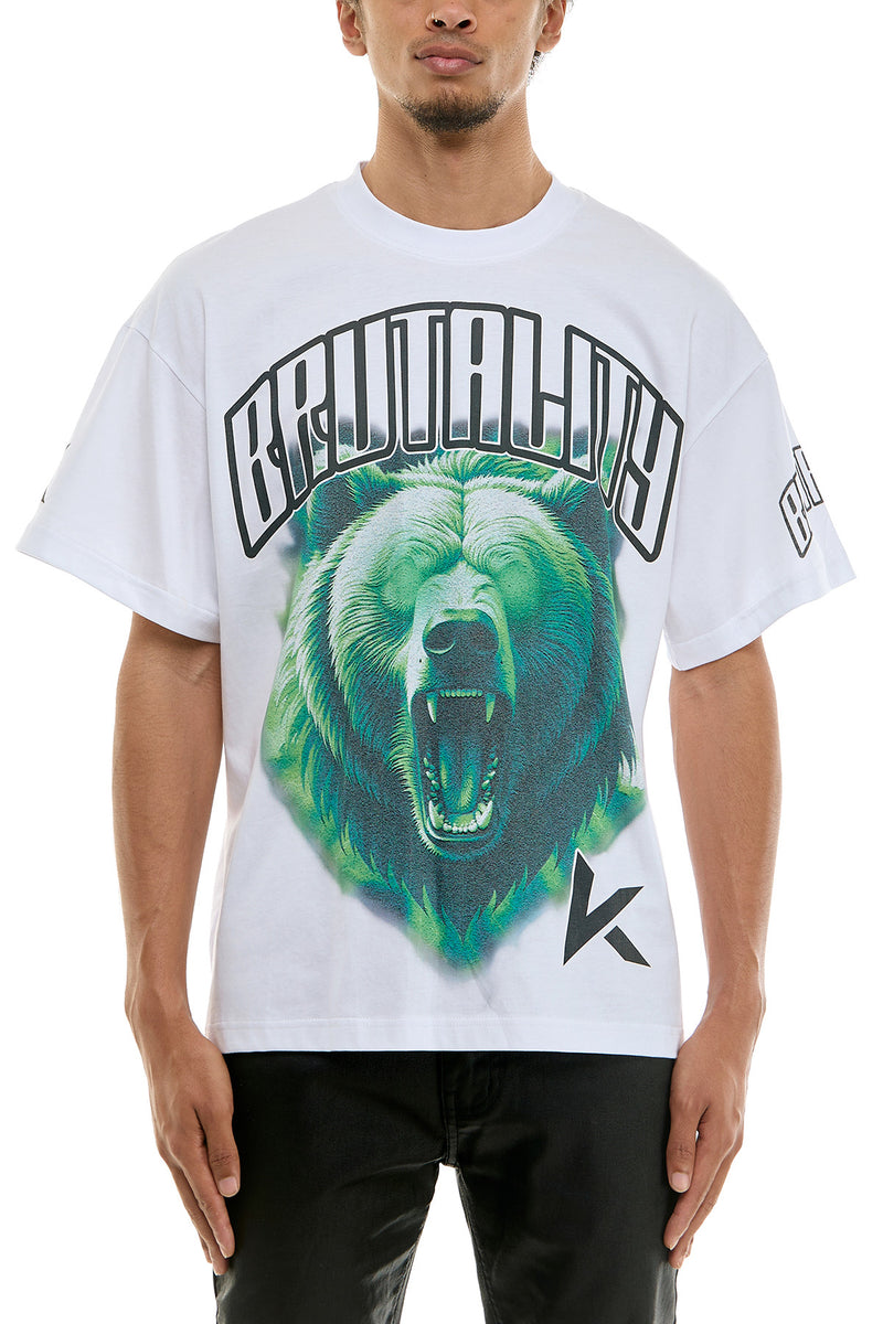 KNT020 White | KDNK Brutality Graphic Tee