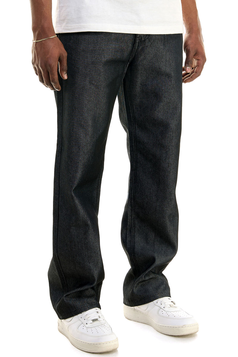 RJ168 Black/Black | KDNK Color-Stitch Raw Denim Jeans