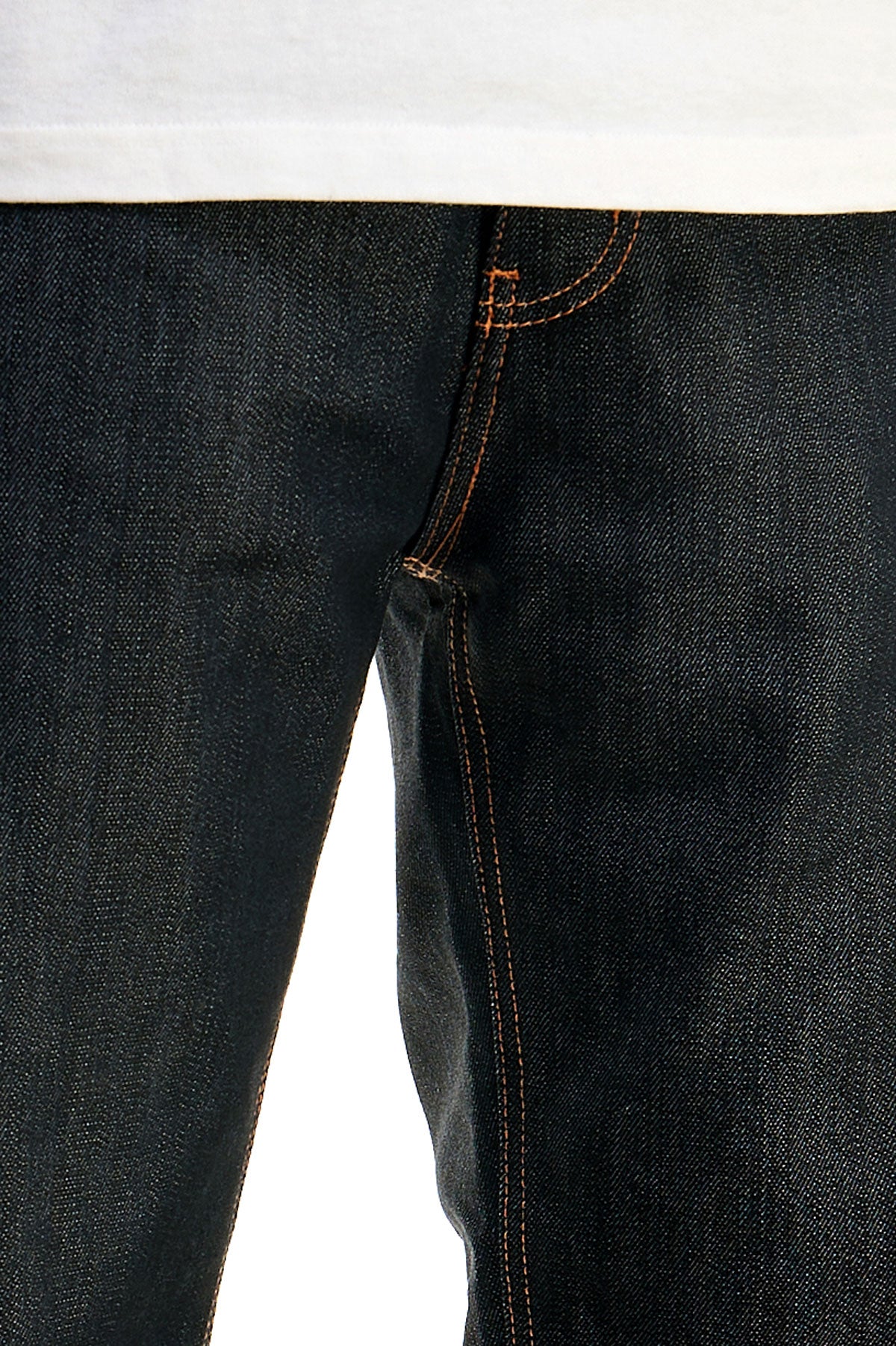 RJ168 Black/Orange | KDNK Color-Stitch Raw Denim Jeans