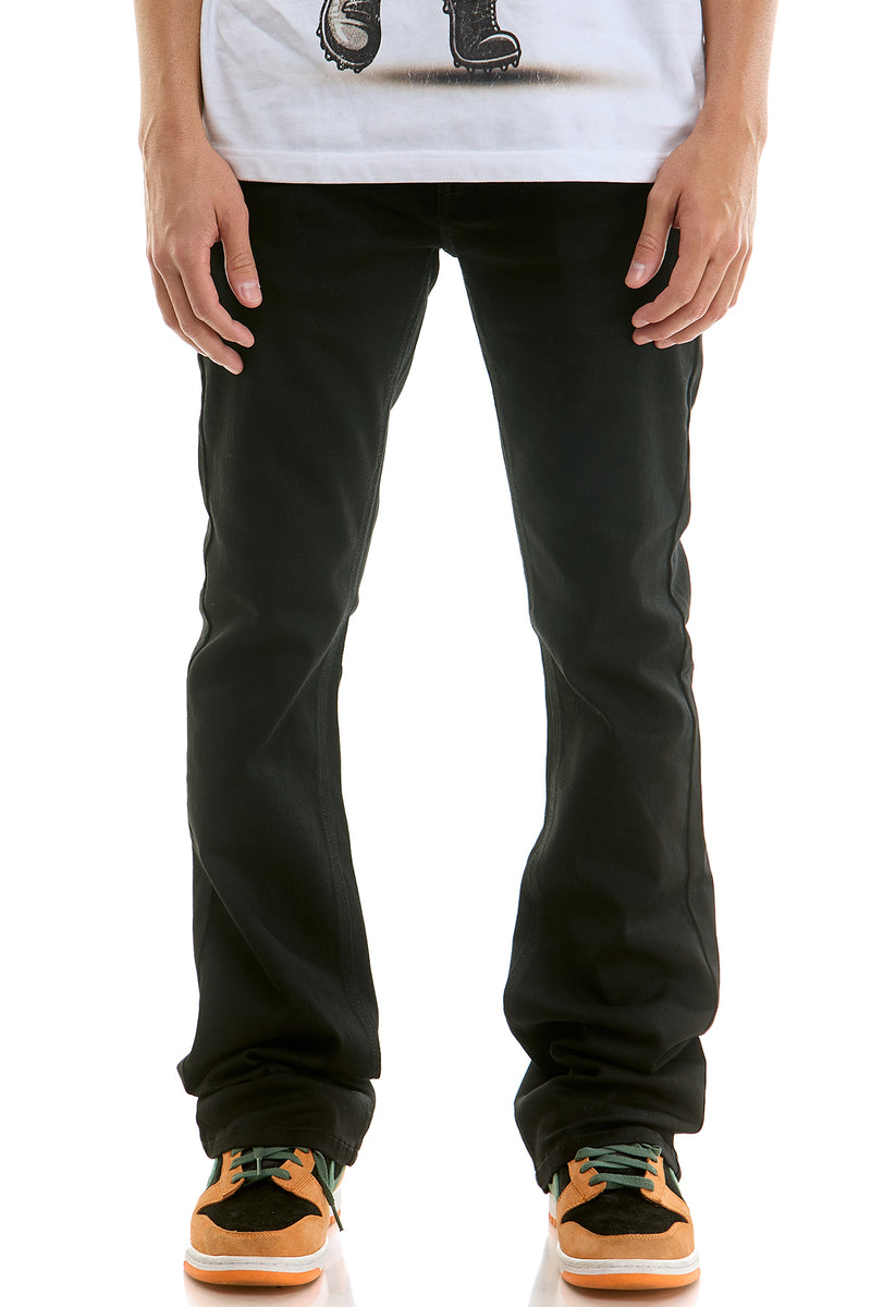 SK202 Jet Black | KDNK Basic Skinny Flare Pants