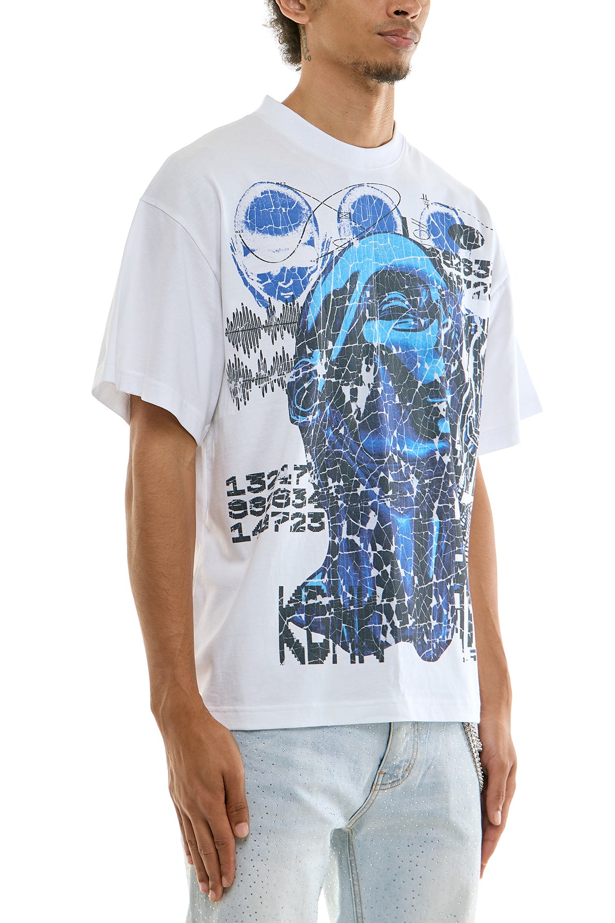 KNT035 White KDNK Graphic Tee