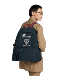 Gucci Printed Canvas Maxi Backpack – Navy GG Crest