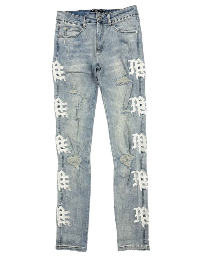 Mixed Emotion 'Sea' Monogram Denim