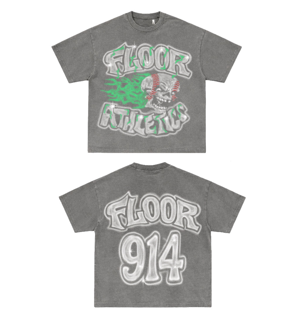 FLOOR914 Graveball Tee - Grey Wash