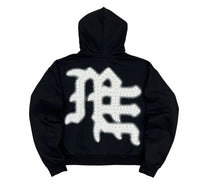 Mixed Emotion Black 'End' Rhinestone Hoodie