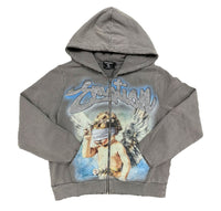 Mixed Emotion Grey 'Rhinestone' Hoodie
