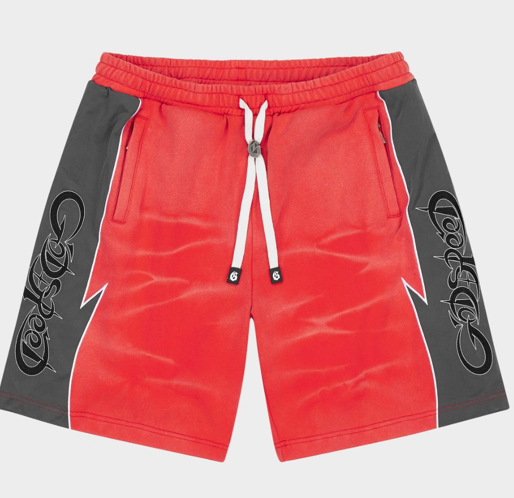Halftime V2 Red Acid Wash | Godspeed Shorts