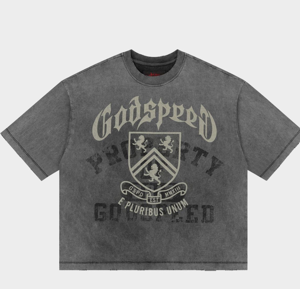 Collegiate Grey Wash | Godspeed Tee