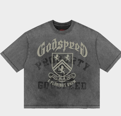 Collegiate Grey Wash | Godspeed Tee