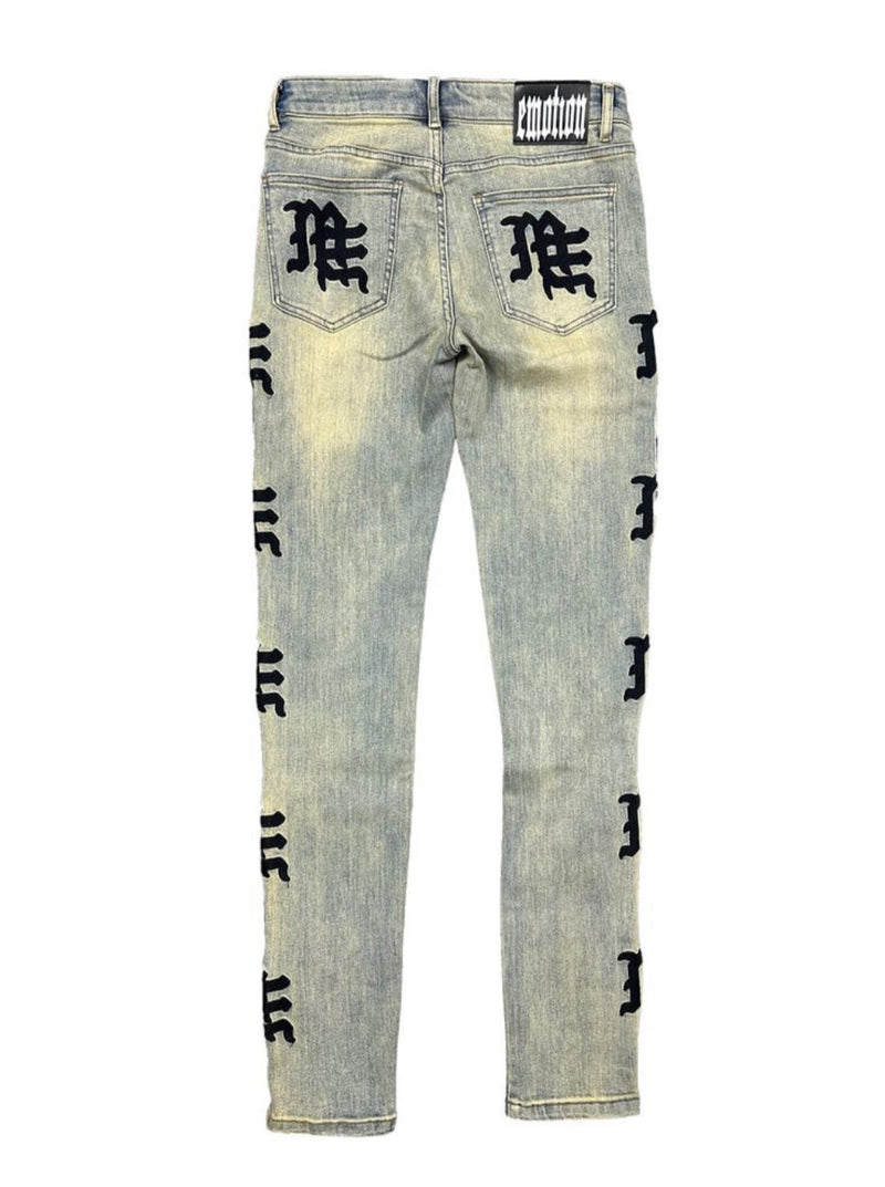 Mixed Emotion 'Desert' Monogram Denim