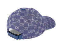 Gucci GG Canvas Baseball Hat — Blue/Grey — Style 7484754 (Size L)