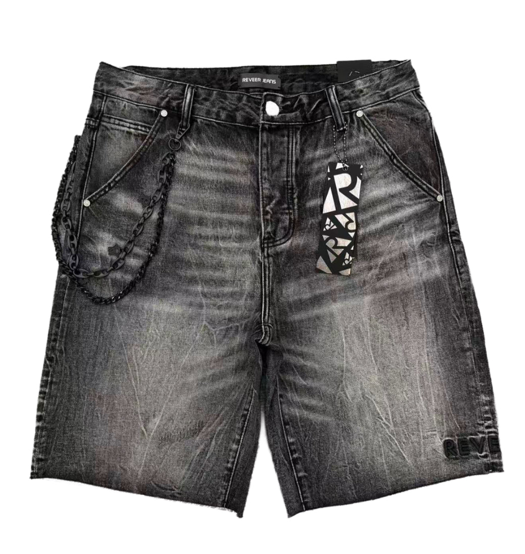 Reveer 'Core' Shadow Black Jean Shorts (XP-07)