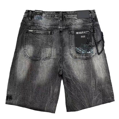 Reveer 'Core' Shadow Black Jean Shorts (XP-07)