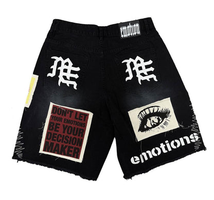 Mixed Emotion Black 'Chaos' Carpenter Shorts