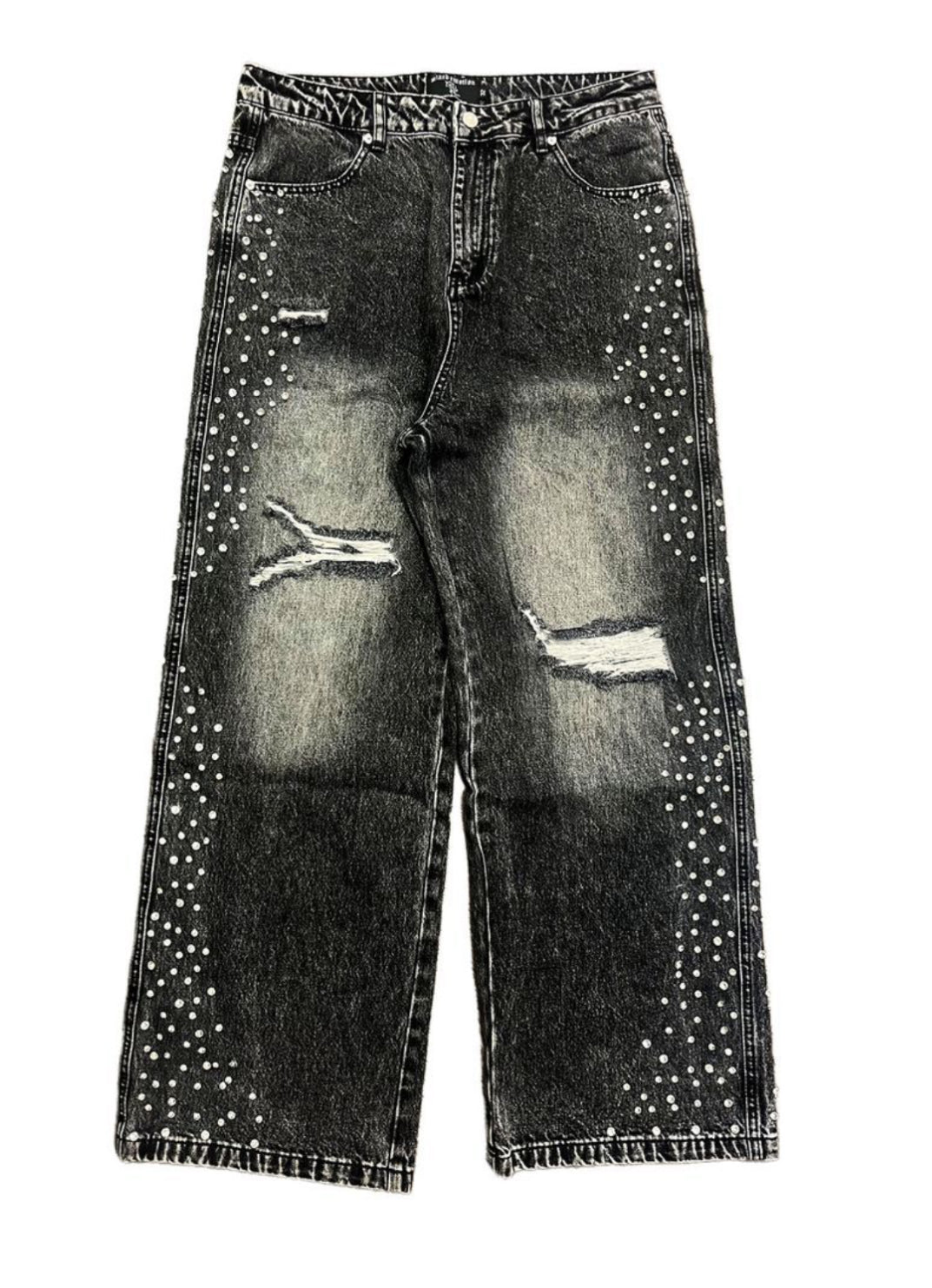 Mixed Emotion Grey 'Stone' Baggy Jeans