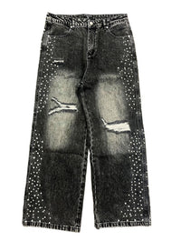 Mixed Emotion Grey 'Stone' Baggy Jeans