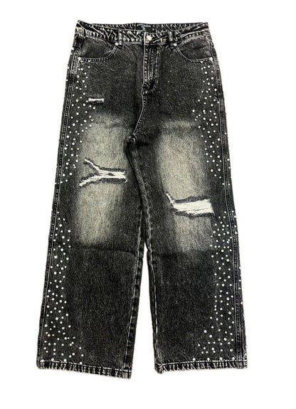 Mixed Emotion Grey 'Stone' Baggy Jeans