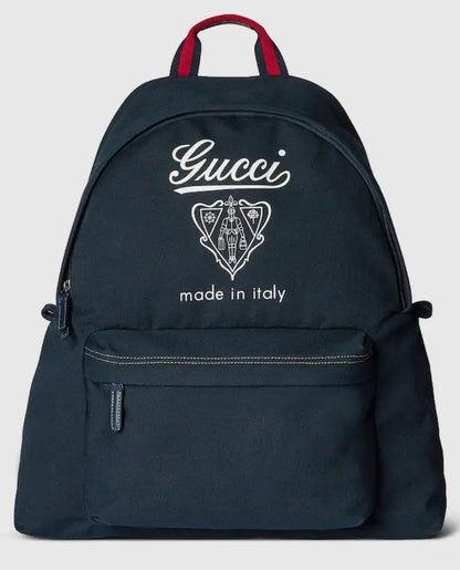 Gucci Printed Canvas Maxi Backpack – Navy GG Crest