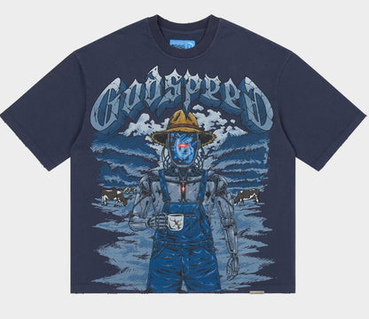 Godspeed Aura Farm II NextGen Tee in Navy