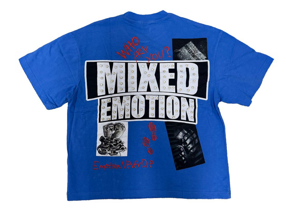 Mixed Emotion Blue 'Lost Identity' Tee