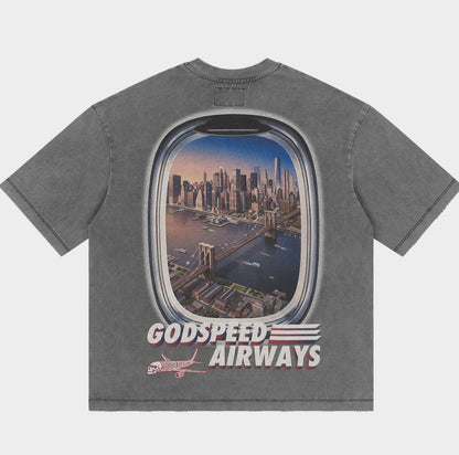 Godspeed GS Air NYC Pocket Tee in Grey Wash
