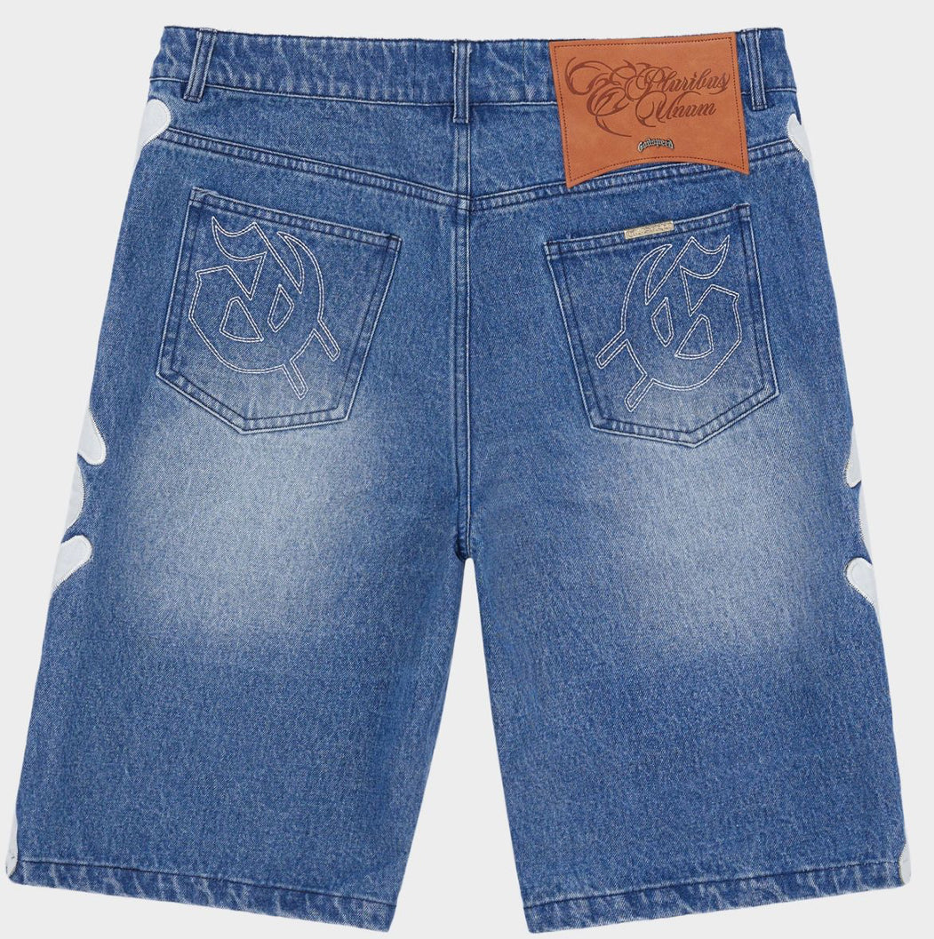 Godspeed Femur Denim Shorts in Blue - alternate view
