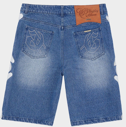 Godspeed Femur Denim Shorts in Blue - alternate view
