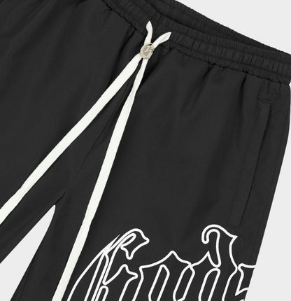 Godspeed OG Logo Nylon Shorts in Black/White - alternate view