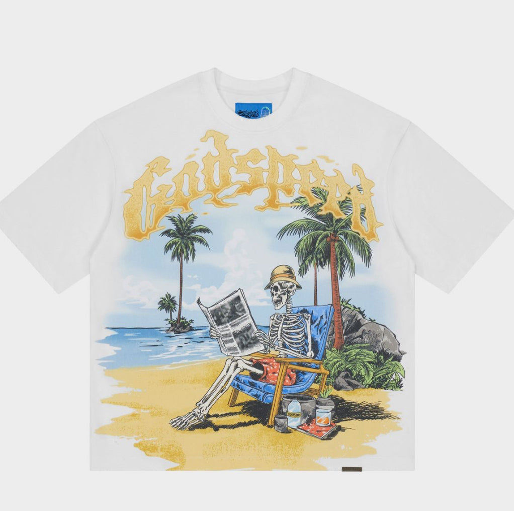 Skeleton Beach II White | Godspeed NG Tee