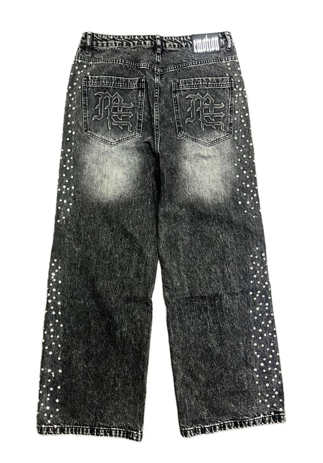 Mixed Emotion Grey 'Stone' Baggy Jeans