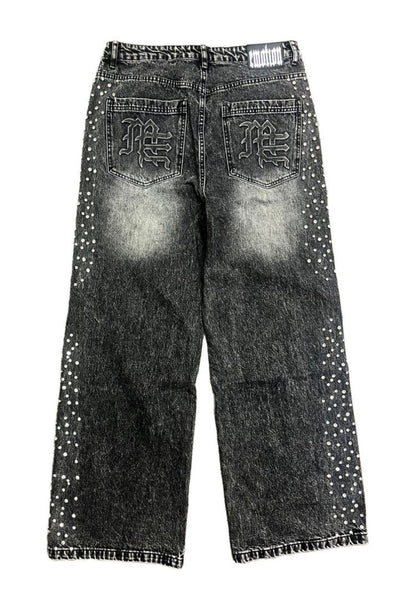 Mixed Emotion Grey 'Stone' Baggy Jeans