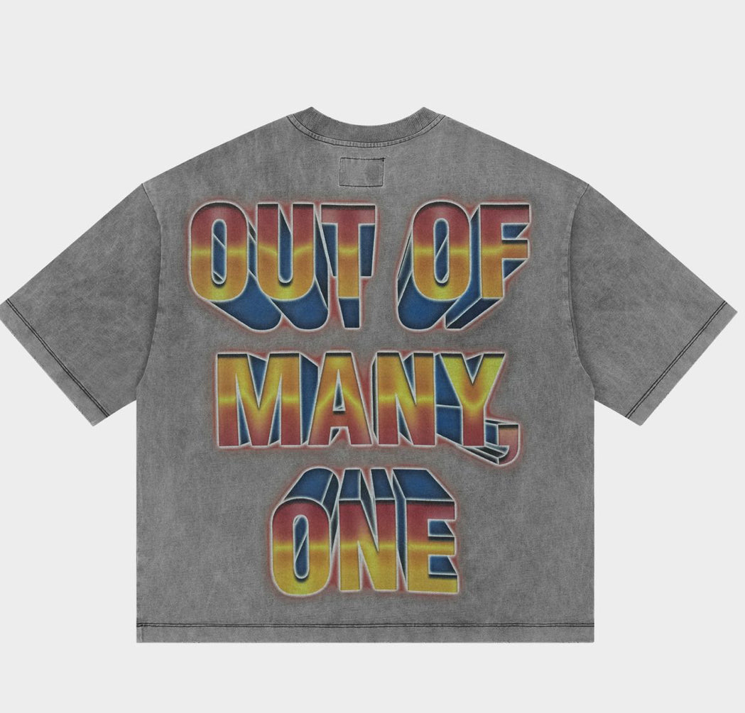 Godspeed Finally Rarity Tee in Grey Wash - detail