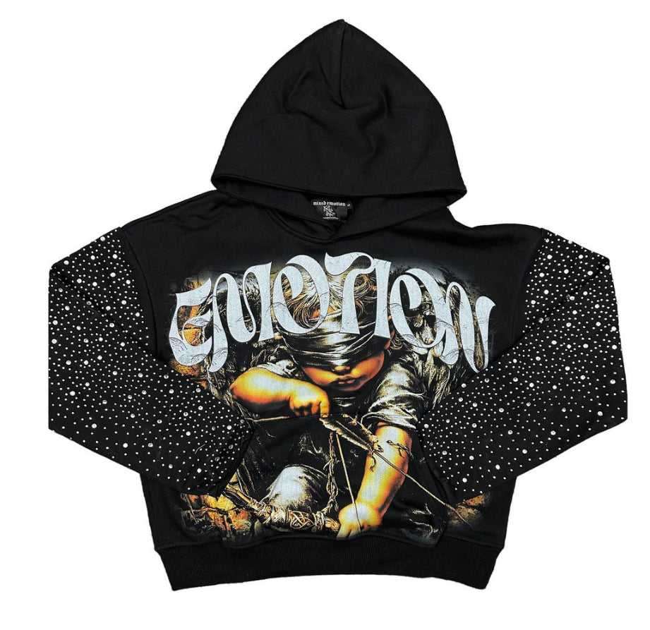 Mixed Emotion 'Archer' Rhinestone Hoodie