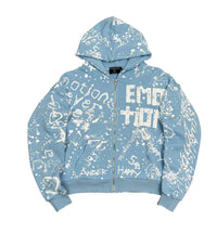 Mixed Emotion Blue 'Graffiti' Hoodie