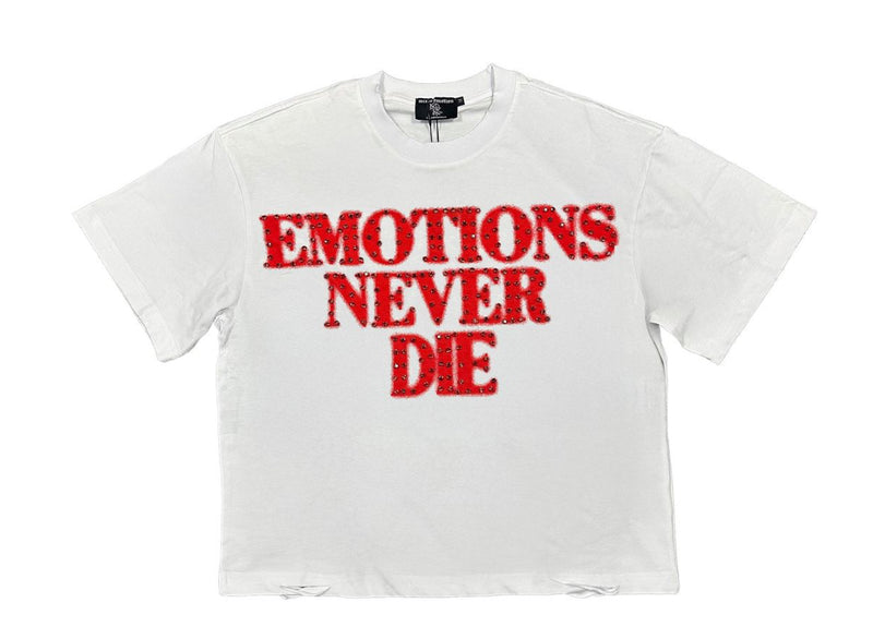 Mixed Emotion Red 'End' Rhinestone Tee