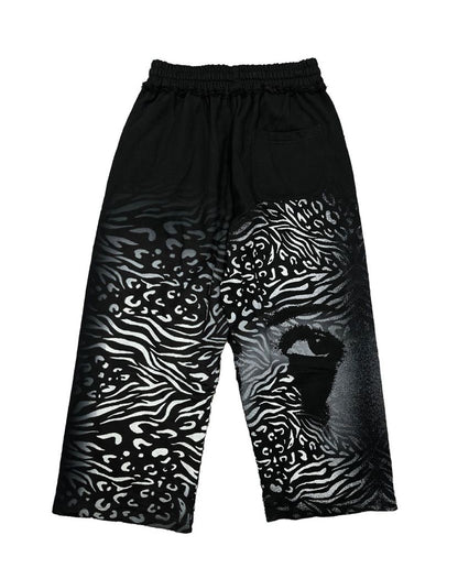 Mixed Emotion Black 'Striped' Sweatpants