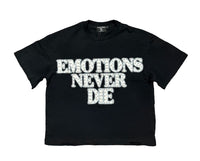 Mixed Emotion Black 'End' Rhinestone Tee