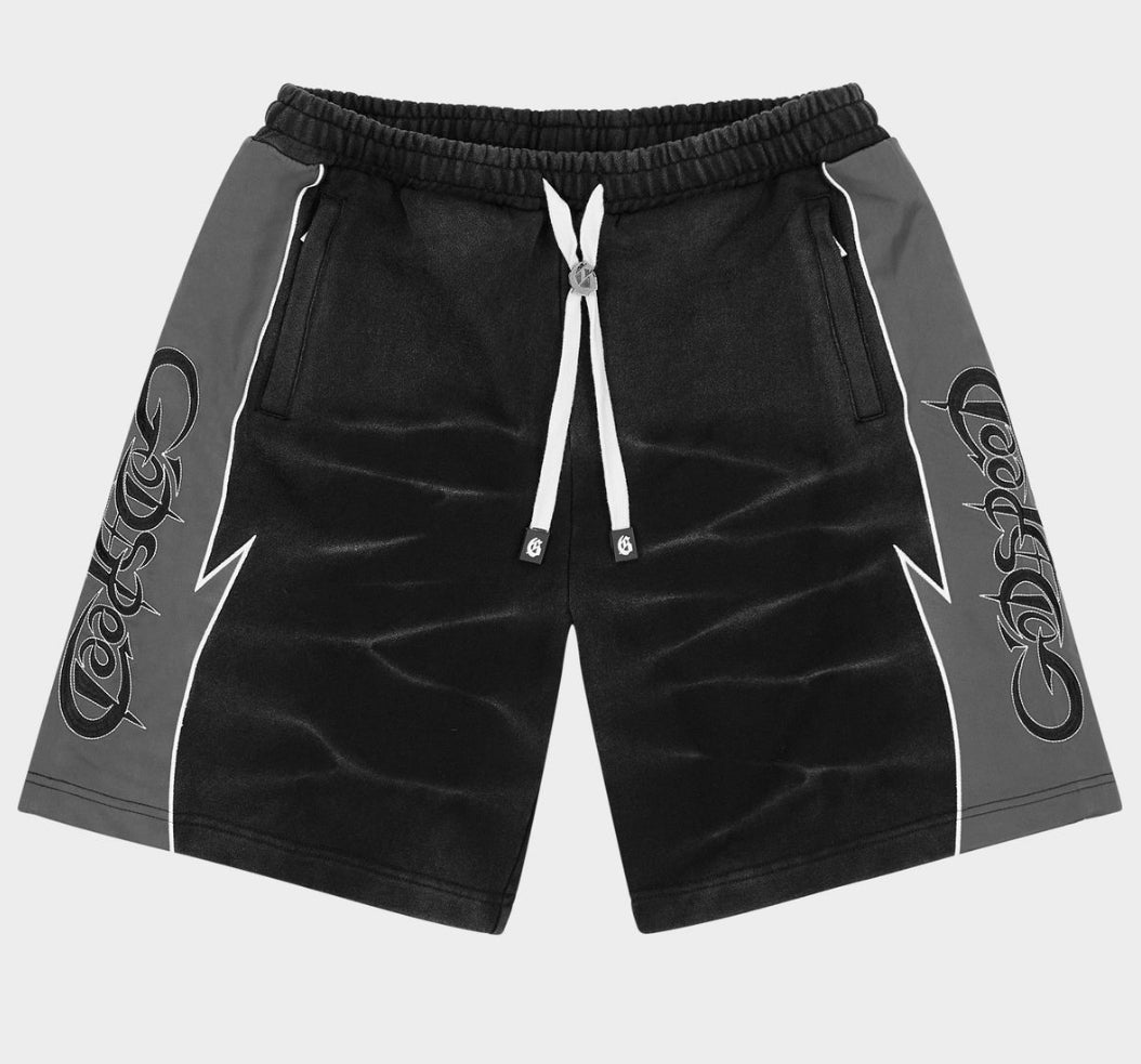 Halftime V2 Black Acid Wash | Godspeed Shorts