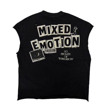 Mixed Emotion 'Newspaper' Sleeveless Tee