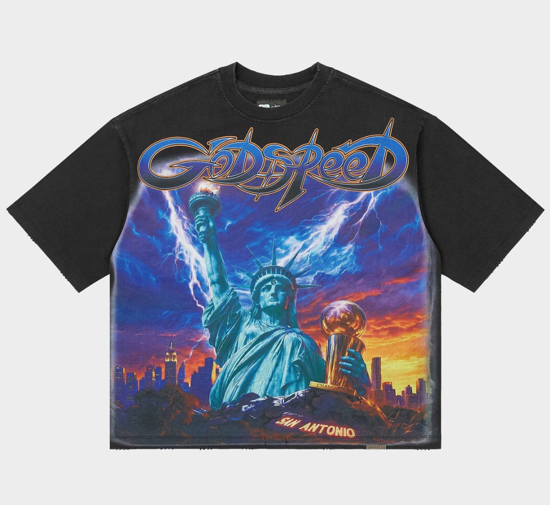 Liberty Reigns Black | Godspeed Tee
