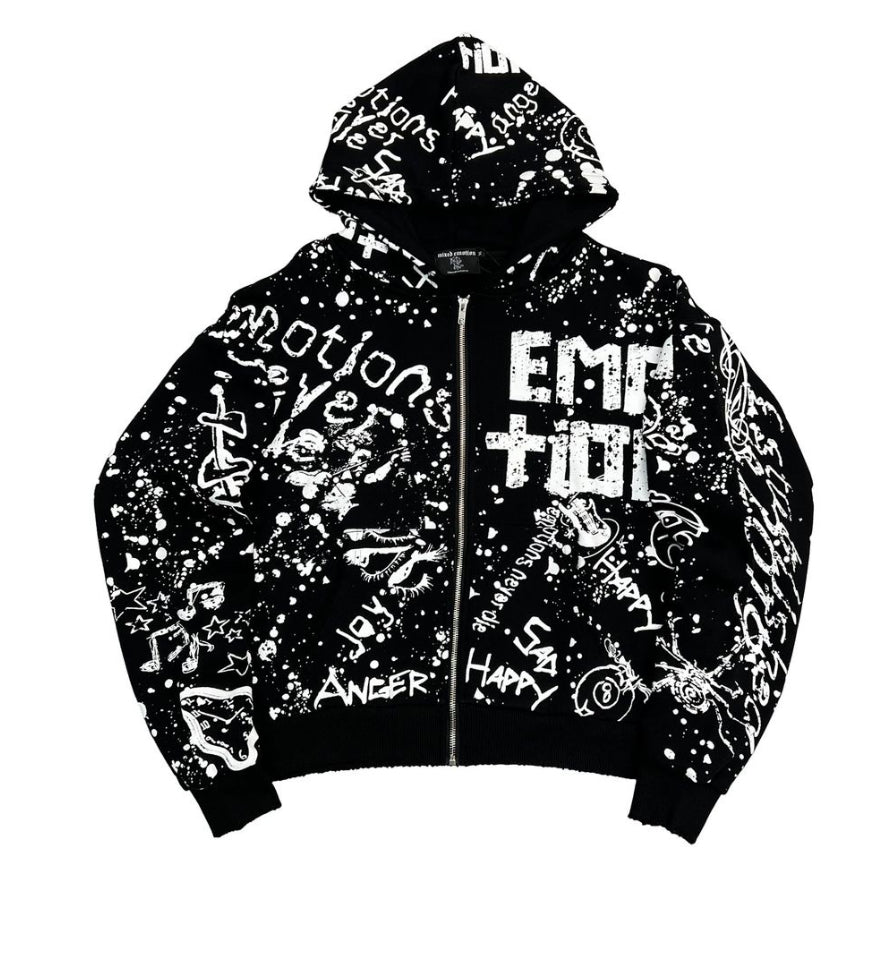Mixed Emotion Black 'Graffiti' Hoodie