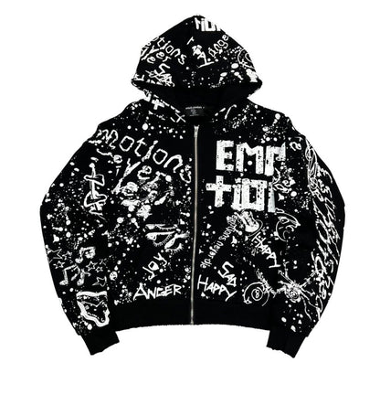 Mixed Emotion Black 'Graffiti' Hoodie